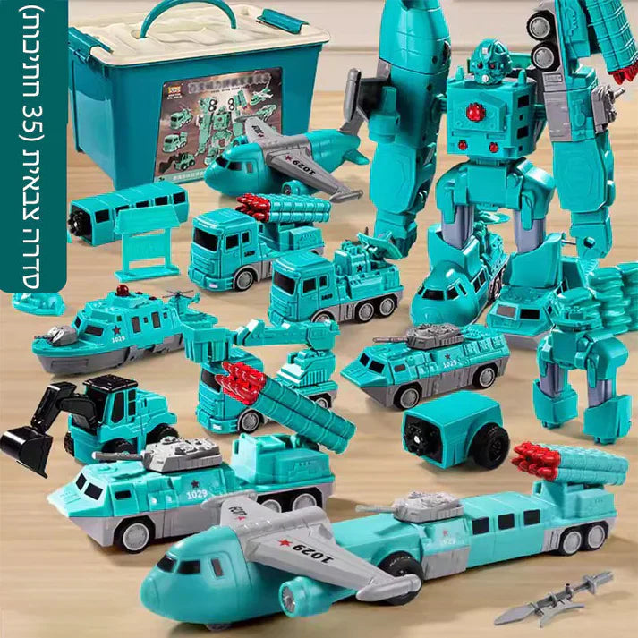 🔥Weihnachtsverkauf – bis zu 50 % Rabatt🎅 Magnetisches Transformation Technik Auto Zusammengebautes Spielzeug