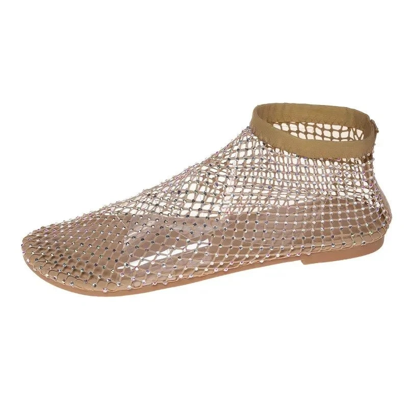 Ultrabequeme, glänzende Gem-Mesh-Flats
