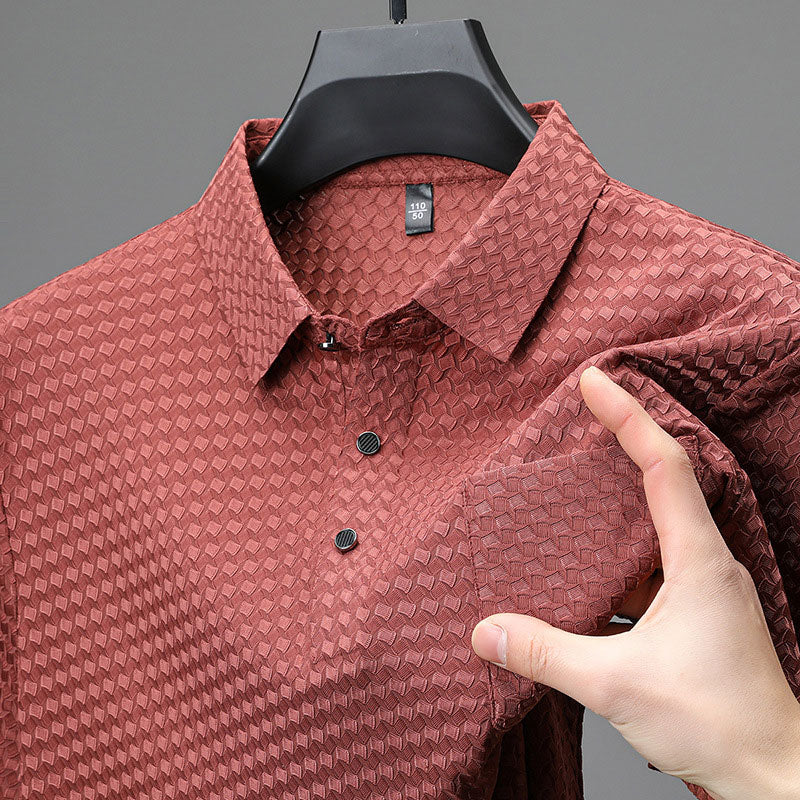 👔✨ Herren Strukturiertes Kurzarmhemd – 50% RABATT! Modernes Muster, entspannte Passform, atmungsaktives Gewebe – perfekt für Arbeit & Wochenende. 🔥💨