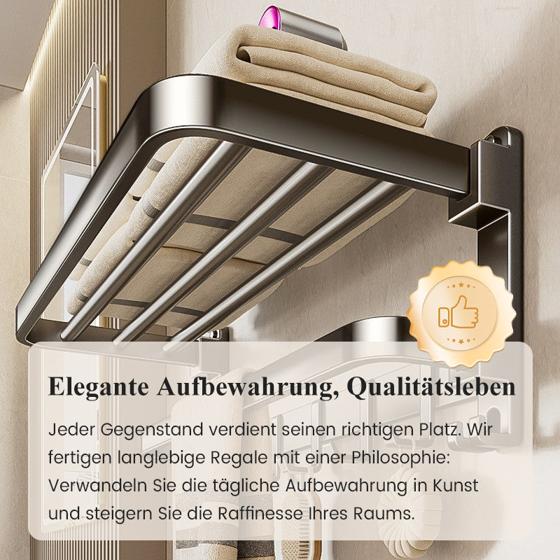 ⏳Begrenzte Zeit 50% Rabatt💥Klappbarer Handtuchhalter zur Wandmontage mit Haken