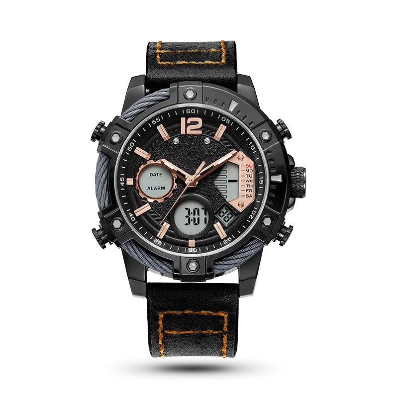 ⌚Multifunktionale Herren-Quarz-Sportuhr mit zwei Displays, wasserdicht bis 3 ATM