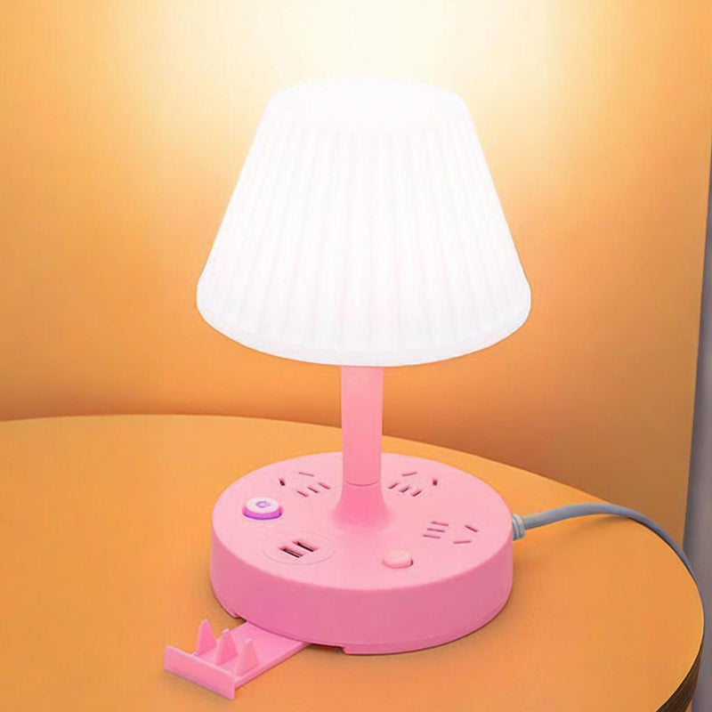 💡💡Tischleuchte mit USB-Anschluss und Steckdose✨✨
