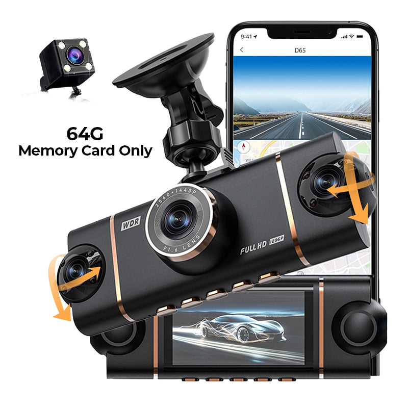 đ60% RABATT đ đč4-Channel HD Dashcam with Front Interior Rear Recording