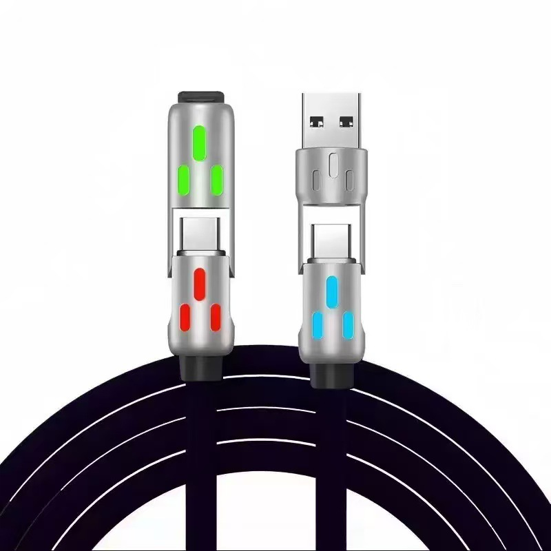 ⏰【Nur für kurze Zeit: 50 % sparen!】✨Universelles 4-in-1-RGB-Schnellladekabel – Komplett verbessert