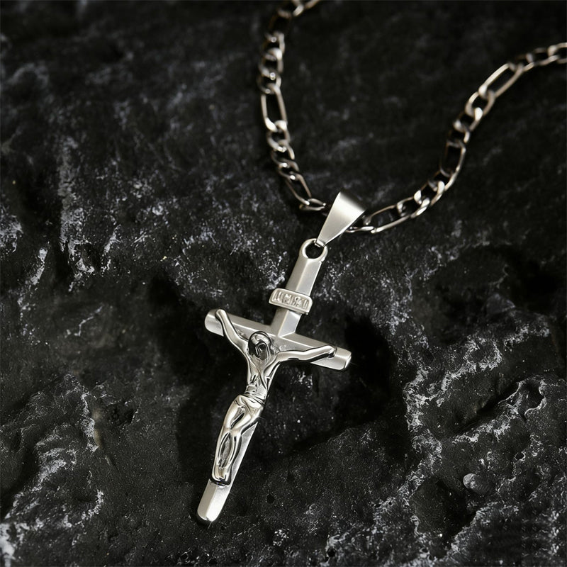 ✝️Goldfarbene Kruzifix-Halskette