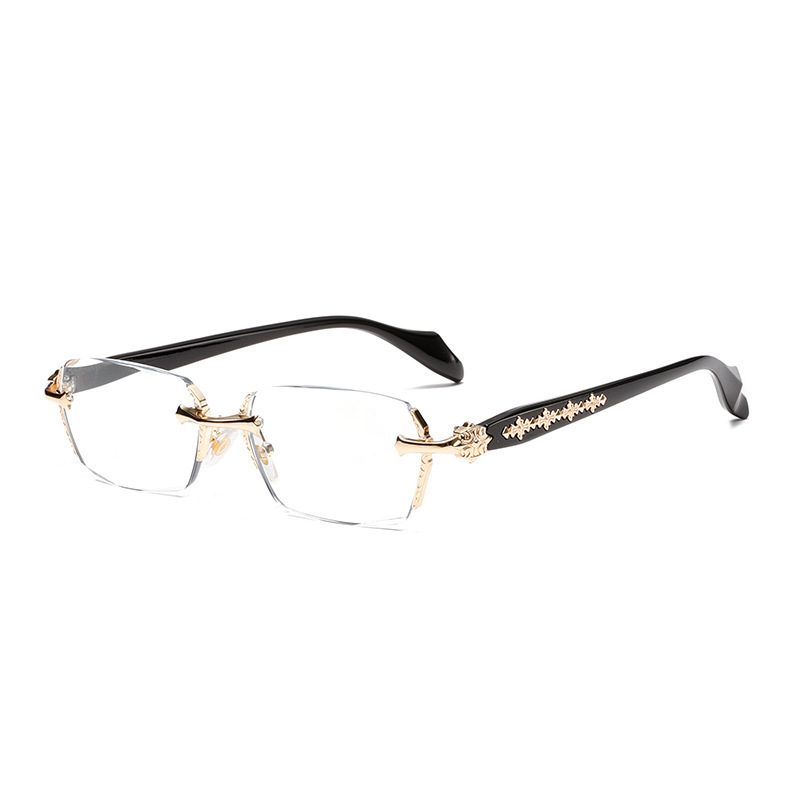 Einfache Anti-Blaulicht-Halbrand-Browline-Brille für den täglichen Gebrauch