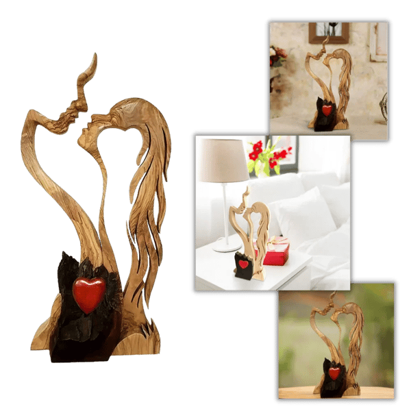 Holzschnitzerei in Herzform Dekoration
