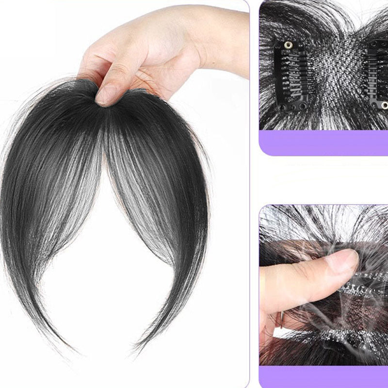 🢢📢 40 % RABATT !! ⏰ Nahtlose Perücke mit französischem Pony zum Aufstecken