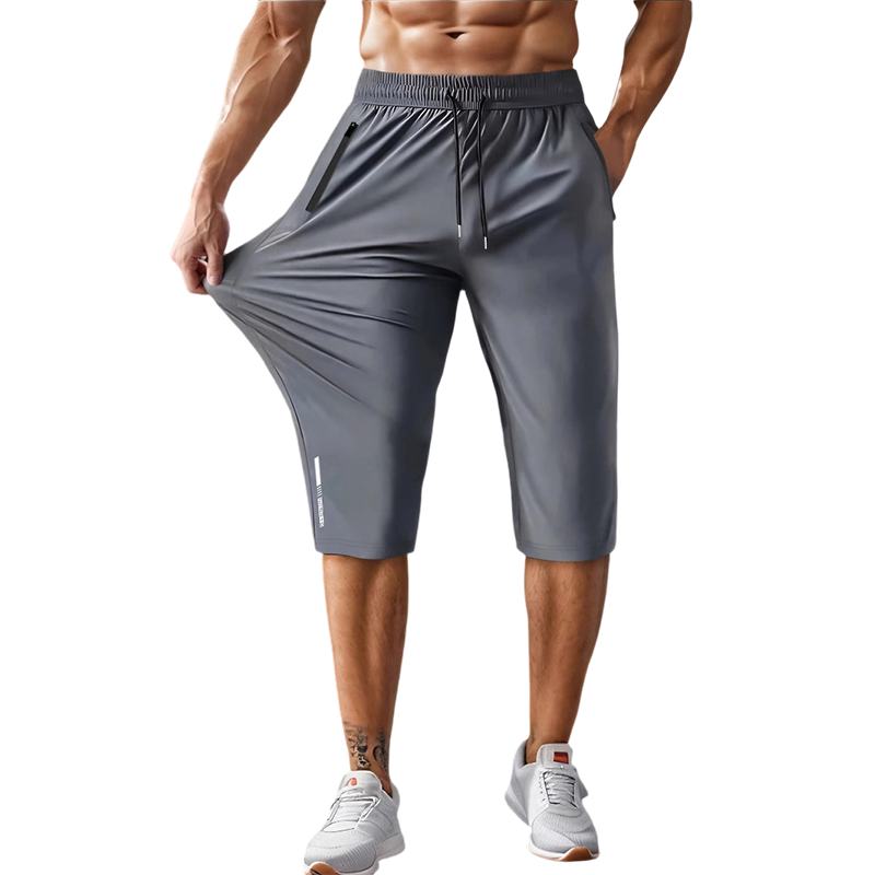 🩳 50% RABATT! 🏃♂️ Sport-Caprihose für Herren – Schnelltrocknend, elastisch & sichere Reißverschlusstaschen ✨