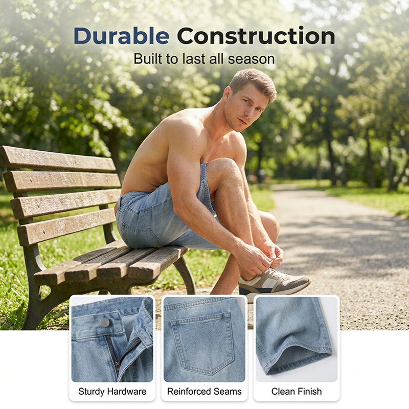 👖 ✨50% RABATT! ✨ Herren Denim-Shorts – Lässig, Bequem & Sommertauglich! ✨