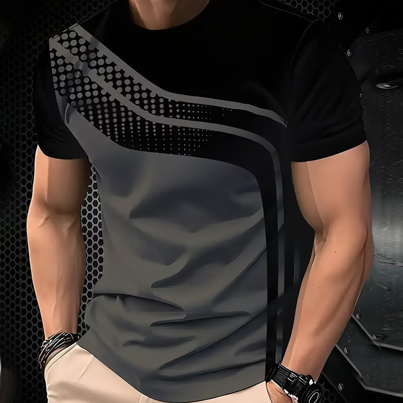 👕 50% RABATT! 🔥 Herren Rundhals T-Shirt mit Farbblock-Design – Atmungsaktiv, leicht & perfekt für Freizeit, Sport oder den täglichen Gebrauch ✨