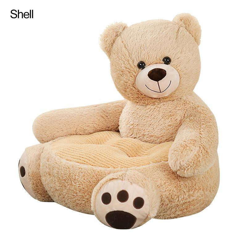 đ§ž PlĂŒsch-TeddybĂ€r-Kindersofa â weiches Cartoon-Tier-Sitzkissen mit RĂŒckenlehne fĂŒr Kinder