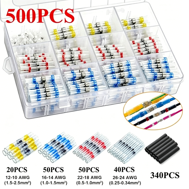 💧【Begrenztes Angebot – 50 % Rabatt!】🔌 Wasserdichte Lötanschlüsse Set | Praktisch für alle Kabel