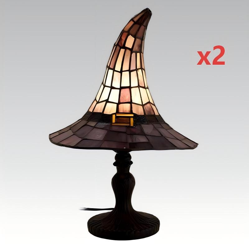 🧙♀️Zauberhafte Ambiente Buntglas-Hexenlampe💡