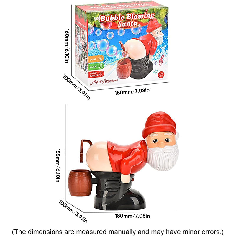 🎅Bereit für Weihnachten!🎄 50% RABATT🎅 | Lustiger Weihnachtsmann Seifenblasenmaschine – mit Musik, Lichtern und weihnachtlichem Seifenblasenspaß