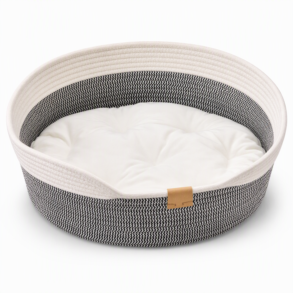 🐱50 % Rabatt☁️Rundes Katzenbett mit integriertem Kratzbrett, abnehmbares Kissen für Hauskatzen🐾