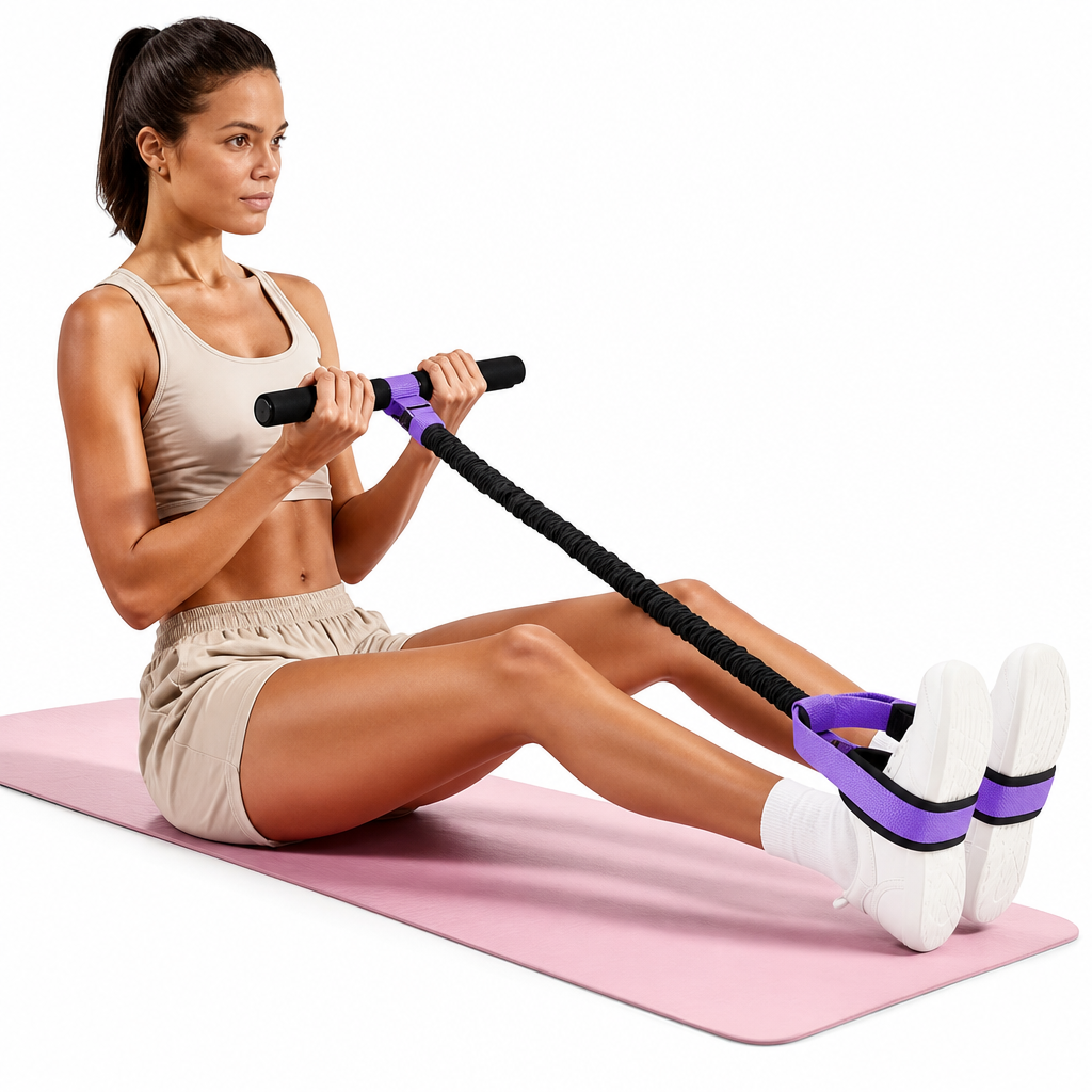 ⏳Begrenzte Zeit 50% Rabatt💥Pedal-Widerstandsband, 25 kg elastisches Zugseil für Heimfitness, Sit-Up-Hilfe und Beintraining