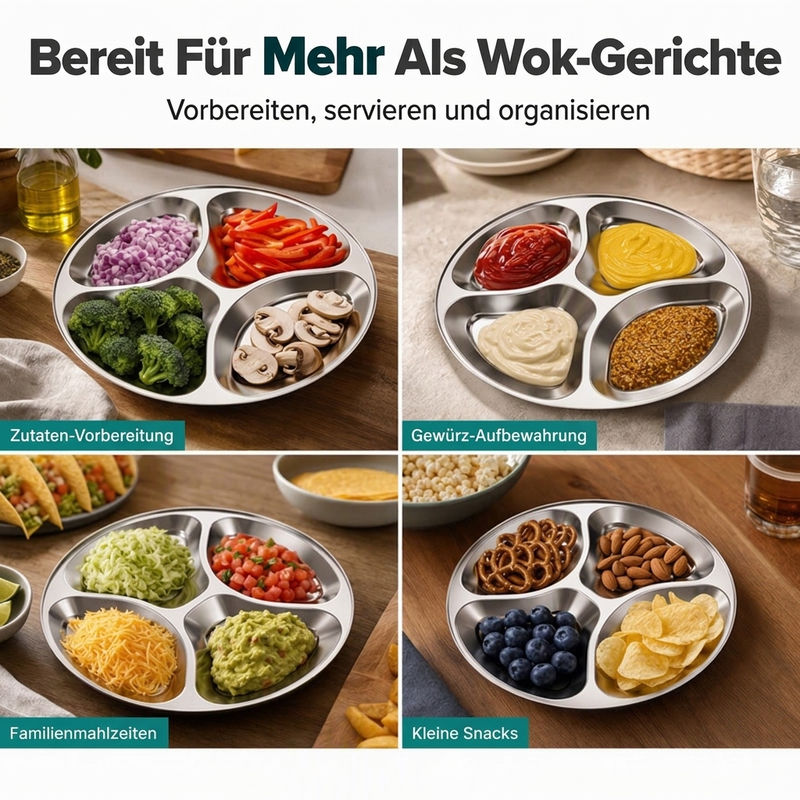 ⏳Begrenzte Zeit 50% Rabatt💥4-Fach Zubereitungsteller für die Küchenorganisation