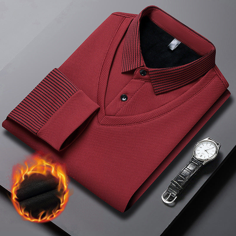 👔👔2025 neuestes Modell🔥🔥Gestreiftes Revers Fake Zweiteiliges Hemd