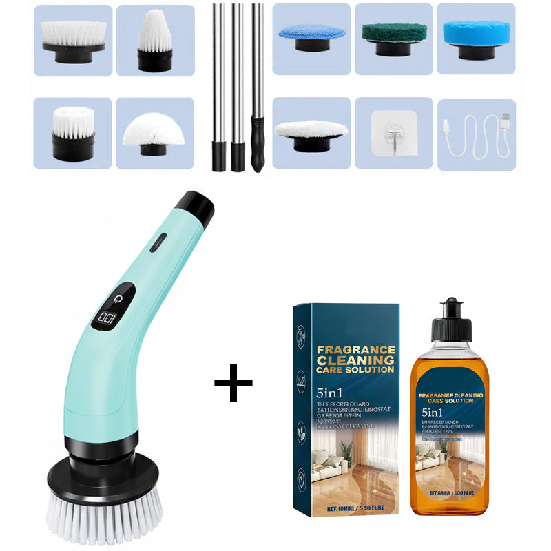 🔥LETZTER TAG DES AUSVERKAUFS ⚡50.000+ VERKAUFT!🧽💦9-in-1-Elektrobürste🏠Vielseitig einsetzbar für zu Hause