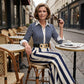 Gestreiftes Shirt & weite Hose im Set – bequem & stilvoll für den Alltag