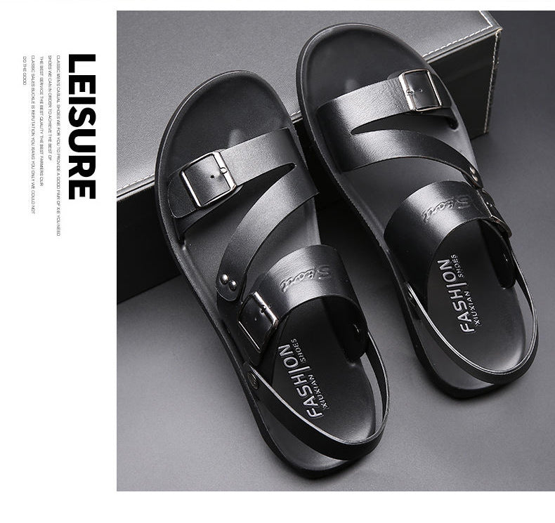 👡 50% RABATT! 🔥 Herren-Strandsandalien aus Leder – Rutschfest & atmungsaktiv – Perfekt für Strand, Alltag oder heiße Tage – echter Lederkomfort ☀️✨