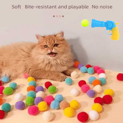 🐱 Verbringen Sie mehr Zeit mit Ihren Haustieren: Plüschball-Schusspistole 🎯