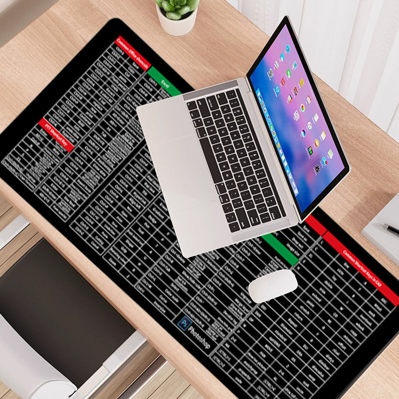 ⌨️Quick Key Supergroße rutschfeste Tastaturauflage  – mit Office-Software-Shortcut-Mustern👨‍💻👩‍💻