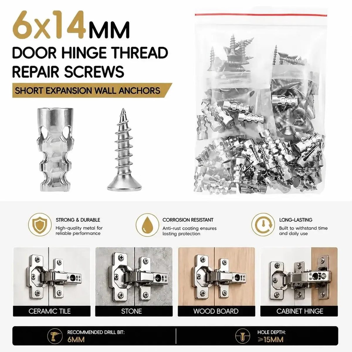 🛠️🔩 Selbstbohrende Dübel-Set mit Schrauben 📏 Befestigungszubehör für die einfache Wandmontage