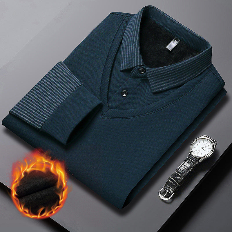👔👔2025 neuestes Modell🔥🔥Gestreiftes Revers Fake Zweiteiliges Hemd