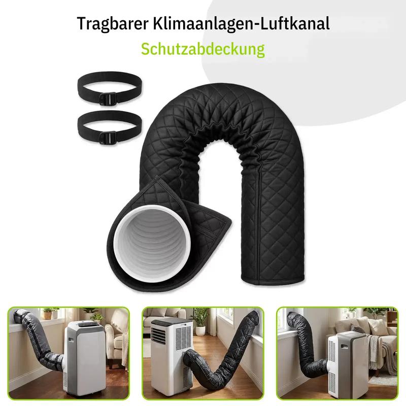 1 Stück tragbarer Abgasrohrandschutz für Klimaanlagen, Wärmedämmung, Sonnenschutz, staubdicht und verschleißfest