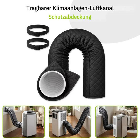 1 Stück tragbarer Abgasrohrandschutz für Klimaanlagen, Wärmedämmung, Sonnenschutz, staubdicht und verschleißfest