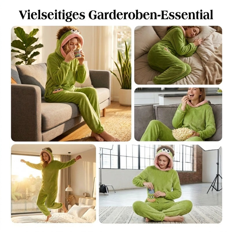 Eleganz braucht keine Worte 🐟Kuscheliger Pyjama aus Korallenfleece mit Figuren🧸