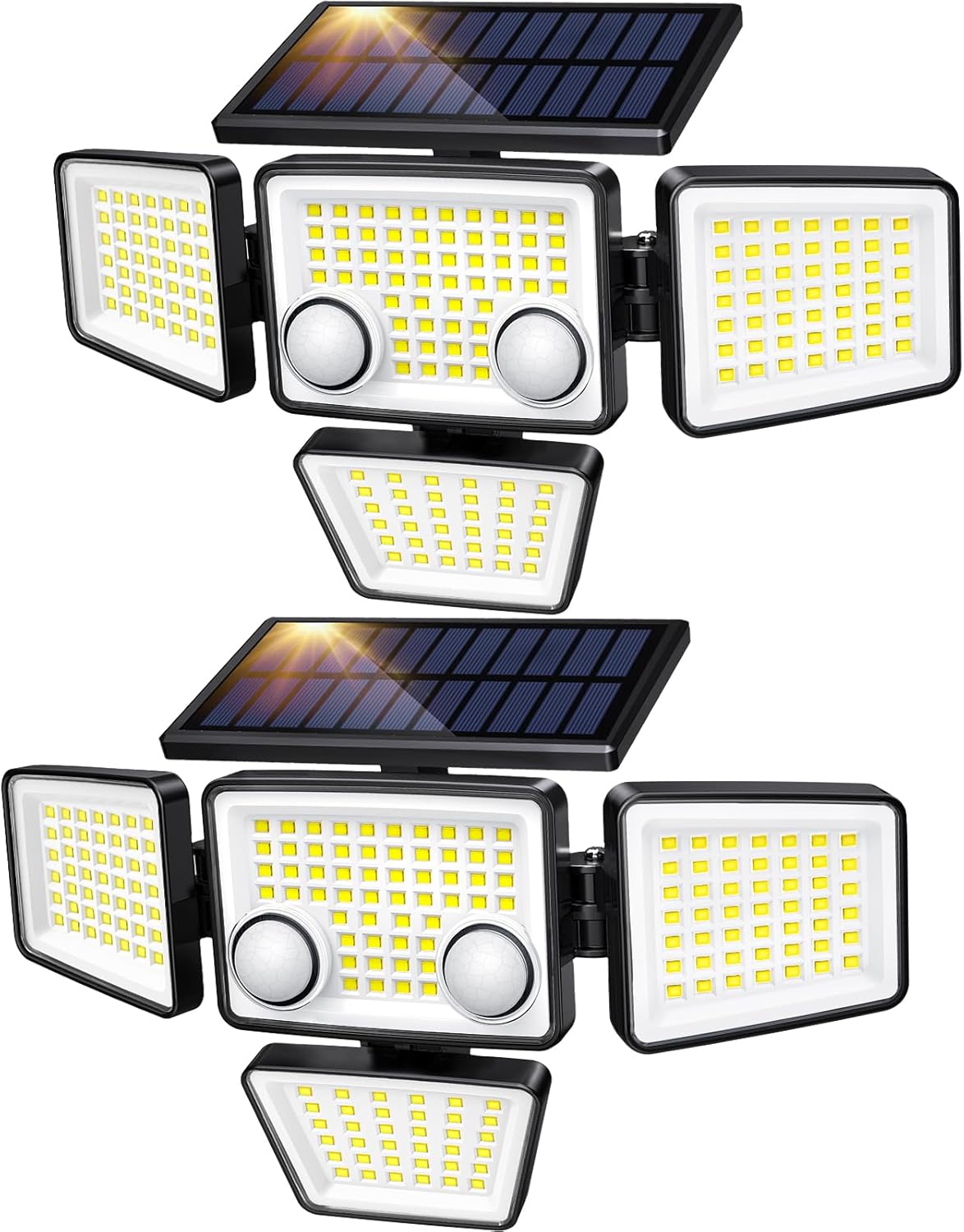 Solar-Außenleuchten – 3000 lm, 188 LEDs, Bewegungsmelder