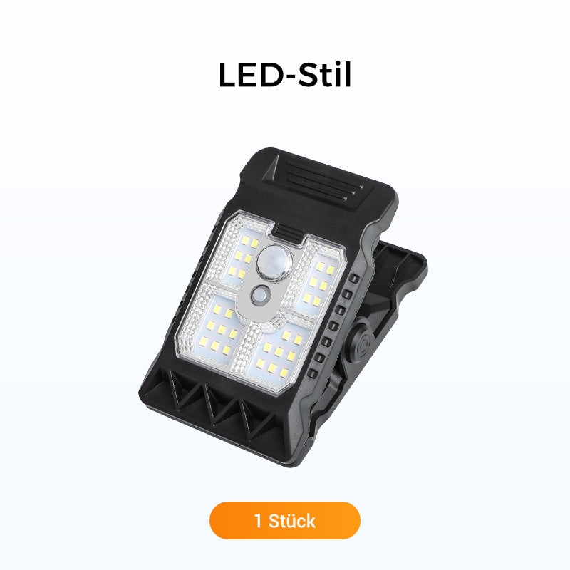 Solar-Clip-Leuchte mit Bewegungssensor. Perfekt für Garten, Balkon & Terrasse!