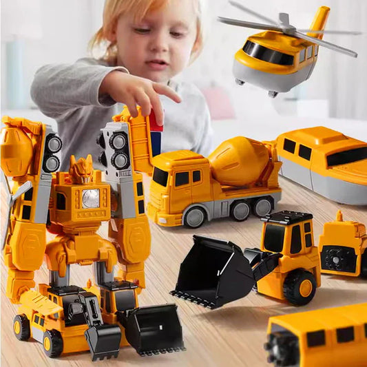 🔥Weihnachtsverkauf – bis zu 50 % Rabatt🎅 Magnetisches Transformation Technik Auto Zusammengebautes Spielzeug