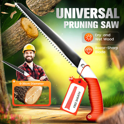 🌿 JETZT 59% RABATT! ⚡ Leichte und scharfe Universalsäge mit Scheide – SK5-Stahl, schneller Schnitt & ergonomischer Griff 🔪