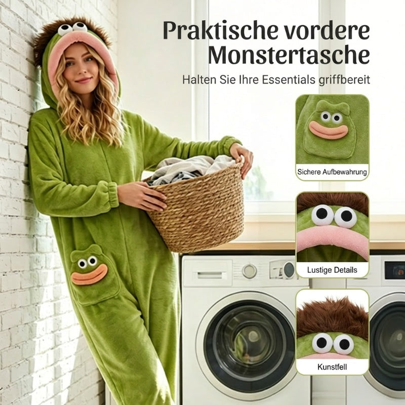 Eleganz braucht keine Worte 🐟Kuscheliger Pyjama aus Korallenfleece mit Figuren🧸