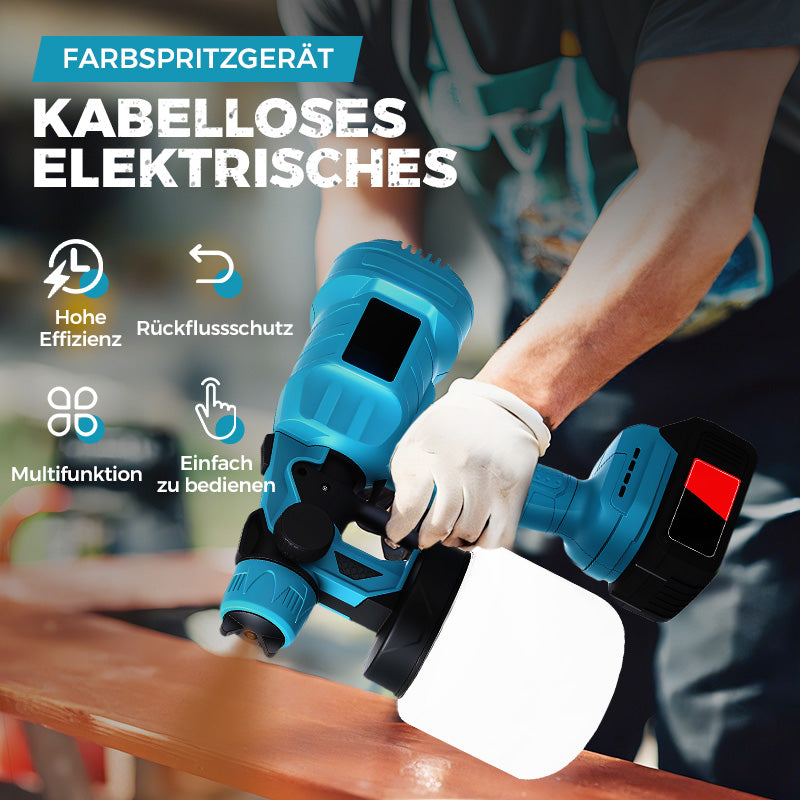 💥 🎨 Kabelloses elektrisches Farbspritzgerät – Schnell, sauber und effizient
