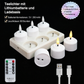 🕯️ Wiederaufladbare LED-Teelichtkerze, Fernbedienung mit 10 Tasten und extrem langer Leuchtdauer von 80 Stunden, flammenlose, flackernde Kerzenlampe, über USB aufladbares Stimmungslicht für Halloween, Weihnachten, Hauspartys und Festtagsdekoration