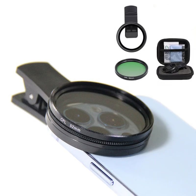 📱🔥 Your Phone Deserves a Pro Lens – 50% OFF! ✨ 52mm Clip-on CPL Telefon Kamera Objektiv Filter Kit