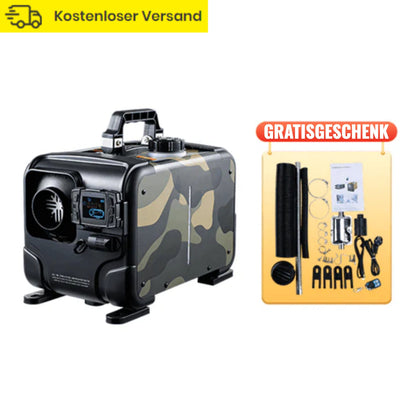 8-kW-Dieselheizung, 12 V/24 V All-in-One-Diesel-Luftheizung, Bluetooth-APP-Steuerung, Fernbedienung und Display, CO-Alarm, schnelle Beheizung