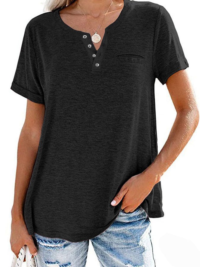 👕 50% RABATT! ✨ Modisches Unifarbenes Kurzarm-T-Shirt – Bequemer Schnitt, weicher Stoff & perfekt für den täglichen Gebrauch – vielseitig kombinierbar 🌿