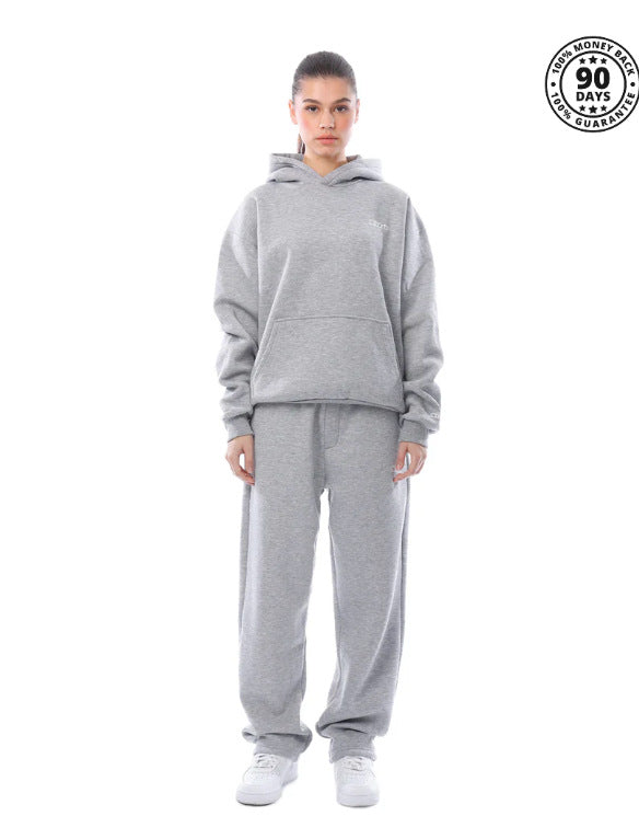 Unisex-Set aus einfarbigen Oversize-Hoodies und Jogginghosen