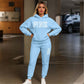 Unisex-Set aus einfarbigen Oversize-Hoodies und Jogginghosen