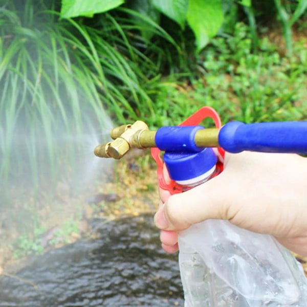 💧 50% RABATT! 🌱 Dubbelsidig Kopparstång Manuell Sprutpistol – Justerbart Munstycke & Perfekt för Blomvattning ✨
