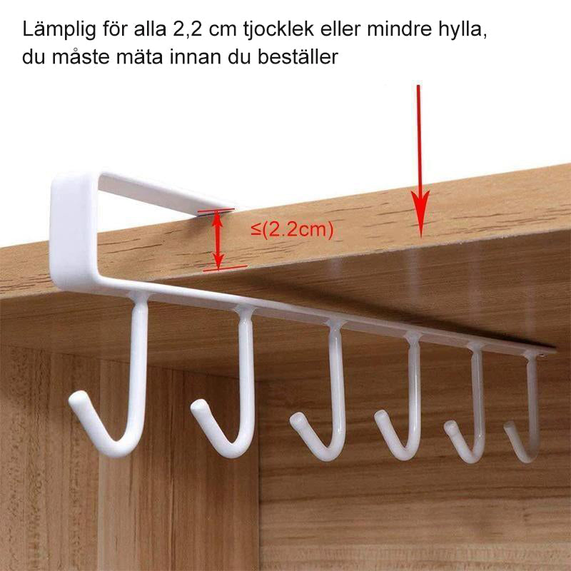🏠 2 KAUFEN, 1 GRATIS! 🔥 Regal-Unterhänger mit 6 Haken