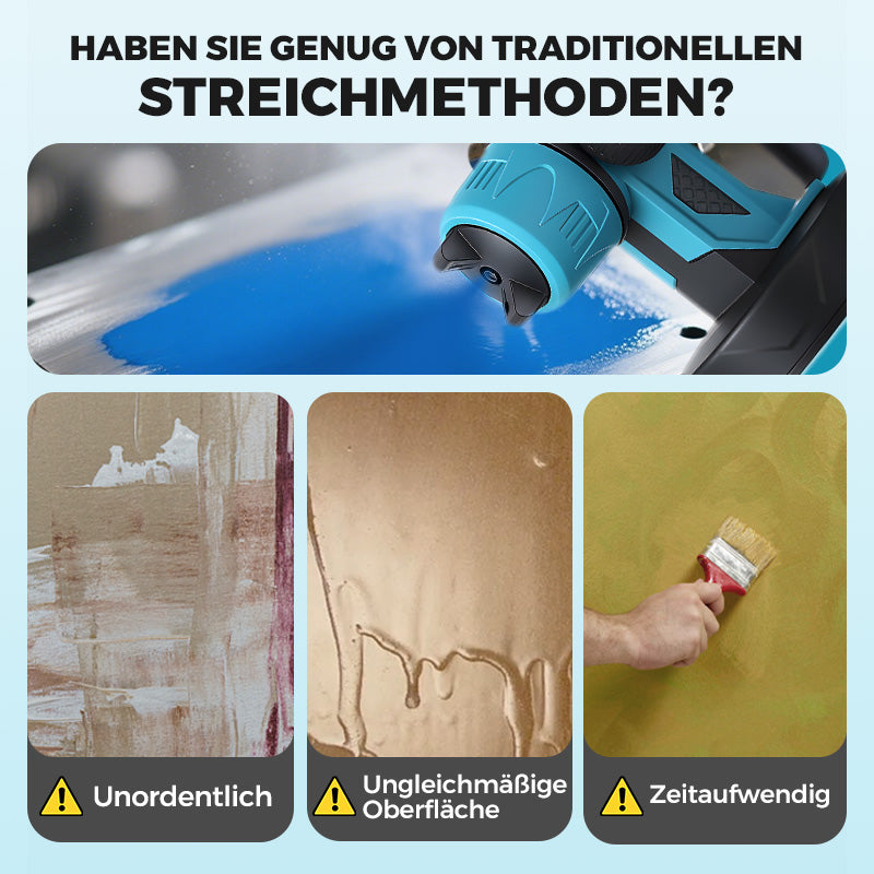 💥 🎨 Kabelloses elektrisches Farbspritzgerät – Schnell, sauber und effizient