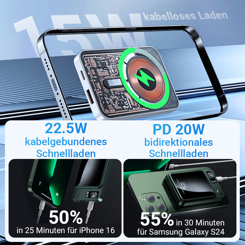 🎁Solange der Vorrat reicht 🔋Tragbare magnetische drahtlose Power Bank