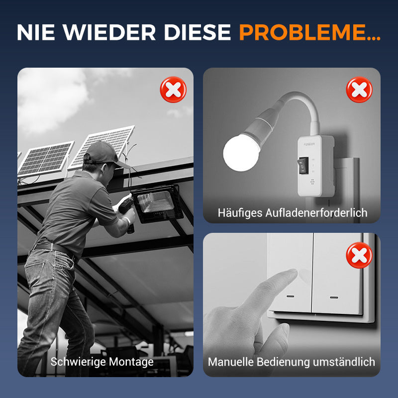 Solar-Clip-Leuchte mit Bewegungssensor. Perfekt für Garten, Balkon & Terrasse!